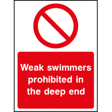 Weak Swimmers Prohibited In The Deep End